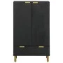 Aparador alto madera de ingeniería negro 60x33x100 cm de , Almacenamiento para CD y DVD - Ref: Foro24-4017678, Precio: 132,06...