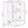 Aparador alto madera de ingeniería negro 60x33x100 cm de , Almacenamiento para CD y DVD - Ref: Foro24-4017678, Precio: 132,06...
