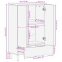 Aparador alto madera de ingeniería negro 60x33x100 cm de , Almacenamiento para CD y DVD - Ref: Foro24-4017678, Precio: 133,71...