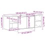 Mueble de TV madera de ingeniería envejecida 130x35x50 cm de , Muebles TV - Ref: Foro24-856788, Precio: 80,82 €, Descuento: %