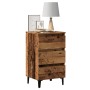 Mesita de noche con patas de metal madera envejecida 40x35x69cm de , Mesitas de noche - Ref: Foro24-856424, Precio: 81,83 €, ...