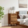 Mesita de noche con patas de metal madera envejecida 40x35x69cm de , Mesitas de noche - Ref: Foro24-856424, Precio: 81,83 €, ...