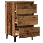Mesita de noche con patas de metal madera envejecida 40x35x69cm de , Mesitas de noche - Ref: Foro24-856424, Precio: 75,90 €, ...