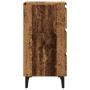 Mesita de noche con patas de metal madera envejecida 40x35x69cm de , Mesitas de noche - Ref: Foro24-856424, Precio: 81,83 €, ...