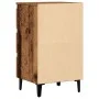 Mesita de noche con patas de metal madera envejecida 40x35x69cm de , Mesitas de noche - Ref: Foro24-856424, Precio: 75,90 €, ...