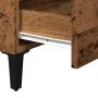 Mesita de noche con patas de metal madera envejecida 40x35x69cm de , Mesitas de noche - Ref: Foro24-856424, Precio: 75,90 €, ...