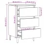 Mesita de noche con patas de metal madera envejecida 40x35x69cm de , Mesitas de noche - Ref: Foro24-856424, Precio: 75,90 €, ...