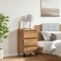 Mesita de noche con patas de metal roble artisian 40x35x69 cm de , Mesitas de noche - Ref: Foro24-856426, Precio: 80,50 €, De...