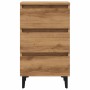 Mesita de noche con patas de metal roble artisian 40x35x69 cm de , Mesitas de noche - Ref: Foro24-856426, Precio: 87,17 €, De...