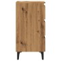 Mesita de noche con patas de metal roble artisian 40x35x69 cm de , Mesitas de noche - Ref: Foro24-856426, Precio: 87,17 €, De...