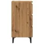 Mesita de noche con patas de metal roble artisian 40x35x69 cm de , Mesitas de noche - Ref: Foro24-856426, Precio: 80,50 €, De...