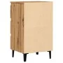 Mesita de noche con patas de metal roble artisian 40x35x69 cm de , Mesitas de noche - Ref: Foro24-856426, Precio: 80,50 €, De...