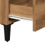 Mesita de noche con patas de metal roble artisian 40x35x69 cm de , Mesitas de noche - Ref: Foro24-856426, Precio: 80,50 €, De...