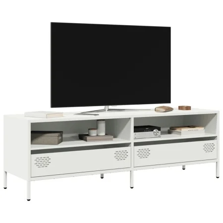 Mueble para TV acero laminado en frío blanco 135x39x43,5 cm de , Muebles TV - Ref: Foro24-851339, Precio: 132,83 €, Descuento: %
