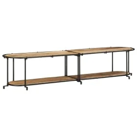 Mueble de TV madera maciza de mango rugosa 200x42x40 cm de , Almacenamiento para CD y DVD - Ref: Foro24-4013494, Precio: 131,...