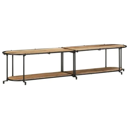 Mueble de TV madera maciza de mango rugosa 200x42x40 cm de , Almacenamiento para CD y DVD - Ref: Foro24-4013494, Precio: 131,...