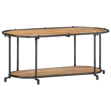 Massives TV-Möbel aus Akazienholz, 100x42x40 cm. von , CD- und DVD-Speicher - Ref: Foro24-4013489, Preis: 78,84 €, Rabatt: %