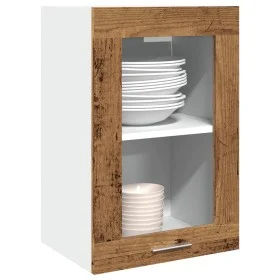 Armario vitrina colgante madera envejecida 40x31x60 cm de , Armarios de cocina - Ref: Foro24-856098, Precio: 46,83 €, Descuen...