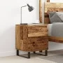 Mesita de noche madera ingeniería madera envejecida 40x35x50 cm de , Mesitas de noche - Ref: Foro24-857436, Precio: 52,55 €, ...