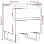Mesita de noche madera ingeniería madera envejecida 40x35x50 cm de , Mesitas de noche - Ref: Foro24-857436, Precio: 52,55 €, ...