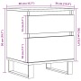 Mesita de noche madera ingeniería madera envejecida 40x35x50 cm de , Mesitas de noche - Ref: Foro24-857436, Precio: 53,34 €, ...