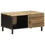 Mesa de centro madera maciza de mango rugosa negro 80x50x40 cm de , Mesas de centro - Ref: Foro24-4018632, Precio: 71,50 €, D...