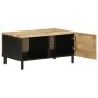 Mesa de centro madera maciza de mango rugosa negro 80x50x40 cm de , Mesas de centro - Ref: Foro24-4018632, Precio: 71,50 €, D...