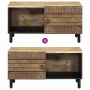 Mesa de centro madera maciza de mango rugosa negro 80x50x40 cm de , Mesas de centro - Ref: Foro24-4018632, Precio: 72,55 €, D...