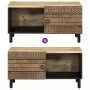 Mesa de centro madera maciza de mango rugosa negro 80x50x40 cm de , Mesas de centro - Ref: Foro24-4018632, Precio: 71,50 €, D...