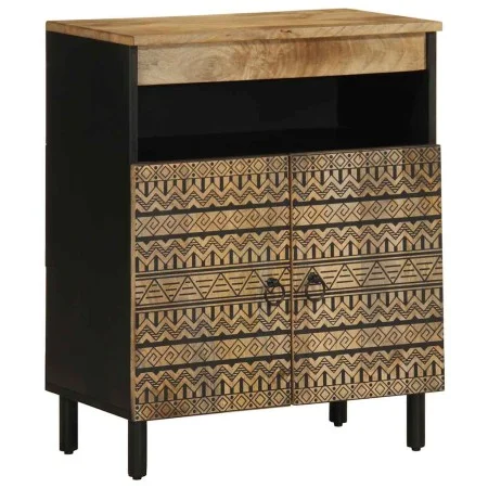 Aparador de madera maciza de mango rugosa 60x33,5x75 cm de , Almacenamiento para CD y DVD - Ref: Foro24-4018653, Precio: 106,...