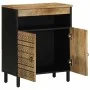 Aparador de madera maciza de mango rugosa 60x33,5x75 cm de , Almacenamiento para CD y DVD - Ref: Foro24-4018653, Precio: 106,...