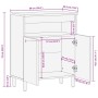 Aparador de madera maciza de mango rugosa 60x33,5x75 cm de , Almacenamiento para CD y DVD - Ref: Foro24-4018653, Precio: 108,...