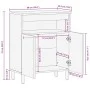 Aparador de madera maciza de mango rugosa 60x33,5x75 cm de , Almacenamiento para CD y DVD - Ref: Foro24-4018653, Precio: 106,...