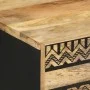 Mesita de noche madera maciza de mango rugosa negro 50x33x60 cm de , Mesitas de noche - Ref: Foro24-4018639, Precio: 58,06 €,...