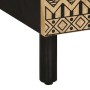 Mesita de noche madera maciza de mango rugosa negro 50x33x60 cm de , Mesitas de noche - Ref: Foro24-4018639, Precio: 75,52 €,...