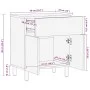Mesita de noche madera maciza de mango rugosa negro 50x33x60 cm de , Mesitas de noche - Ref: Foro24-4018639, Precio: 58,06 €,...