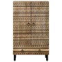 Aparador de madera maciza de mango rugosa 60x33,5x110 cm de , Almacenamiento para CD y DVD - Ref: Foro24-4018658, Precio: 151...