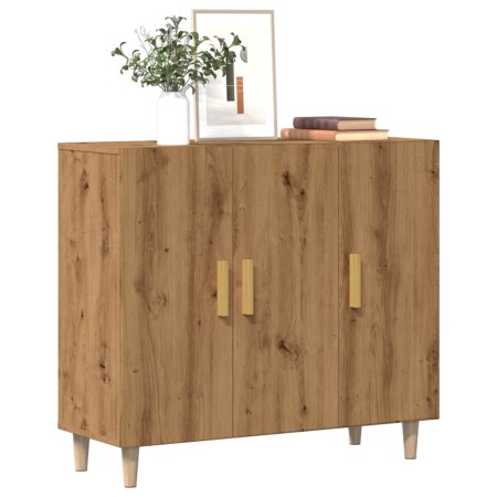 Aparador de madera de ingeniería roble artisan 90x34x80 cm de , Aparadores - Ref: Foro24-856891, Precio: 97,10 €, Descuento: %