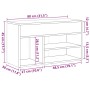 Banco zapatero madera de ingeniería roble artisan 80x30x45 cm de , Zapateros y organizadores de calzado - Ref: Foro24-856757,...