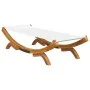 Tumbona de madera maciza curvada crema 100x188,5x44 cm de vidaXL, Camas para exteriores - Ref: Foro24-313947, Precio: 110,72 ...