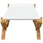 Tumbona de madera maciza curvada crema 100x188,5x44 cm de vidaXL, Camas para exteriores - Ref: Foro24-313947, Precio: 110,72 ...