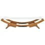 Tumbona de madera maciza curvada crema 100x188,5x44 cm de vidaXL, Camas para exteriores - Ref: Foro24-313947, Precio: 110,72 ...