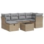Set sofás de jardín 7 piezas y cojines ratán sintético beige de , Conjuntos de jardín - Ref: Foro24-3325295, Precio: 458,86 €...