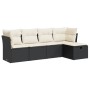 Set de muebles de jardín 5 pzas y cojines ratán sintético negro de , Conjuntos de jardín - Ref: Foro24-3325262, Precio: 298,3...