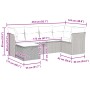 Set de sofás de jardín 6 pzas y cojines ratán sintético gris de , Conjuntos de jardín - Ref: Foro24-3325288, Precio: 399,26 €...