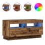 Mueble TV luces LED madera ingeniería envejecida 80x35x40 cm de , Muebles TV - Ref: Foro24-856357, Precio: 67,37 €, Descuento: %