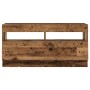 Mueble TV luces LED madera ingeniería envejecida 80x35x40 cm de , Muebles TV - Ref: Foro24-856357, Precio: 67,37 €, Descuento: %