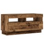 Mueble TV luces LED madera ingeniería envejecida 80x35x40 cm de , Muebles TV - Ref: Foro24-856357, Precio: 67,37 €, Descuento: %