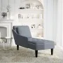 Tumbona con almohada reposabrazo derecho terciopelo gris oscuro de , Divanes - Ref: Foro24-4009773, Precio: 153,08 €, Descuen...