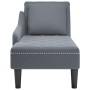 Tumbona con almohada reposabrazo derecho terciopelo gris oscuro de , Divanes - Ref: Foro24-4009773, Precio: 143,26 €, Descuen...